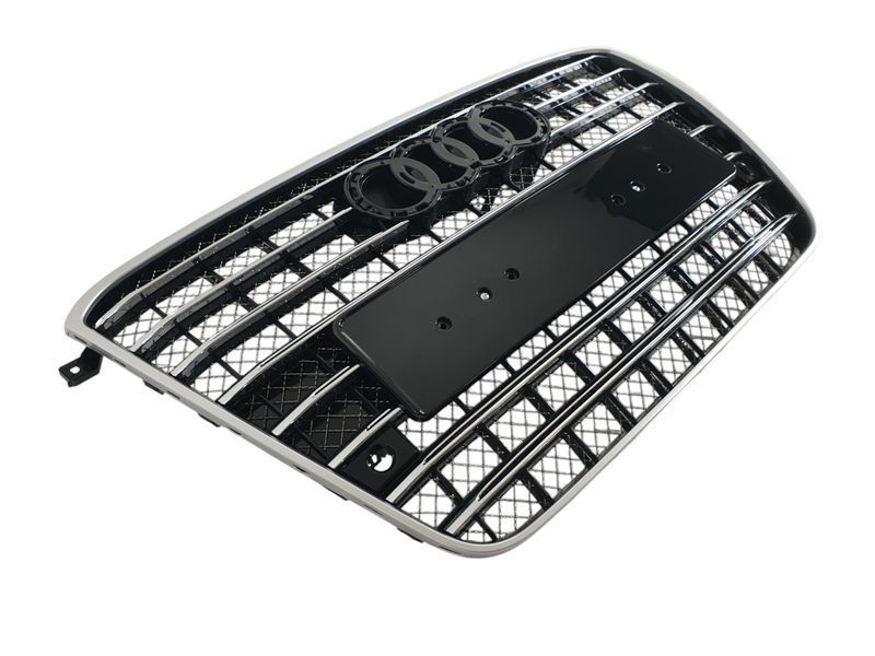 Решетка радиатора на Audi A8 2010-2014 в стиле W12 Silver Chrome 430310 фото