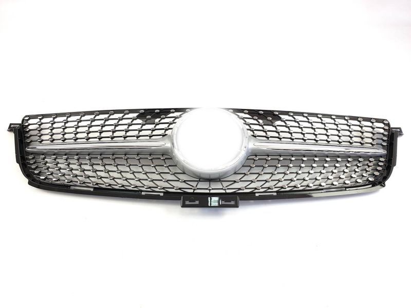 Решітка радіатора на Mercedes M-class W166 2011-2015 Diamond Silver 430000 фото