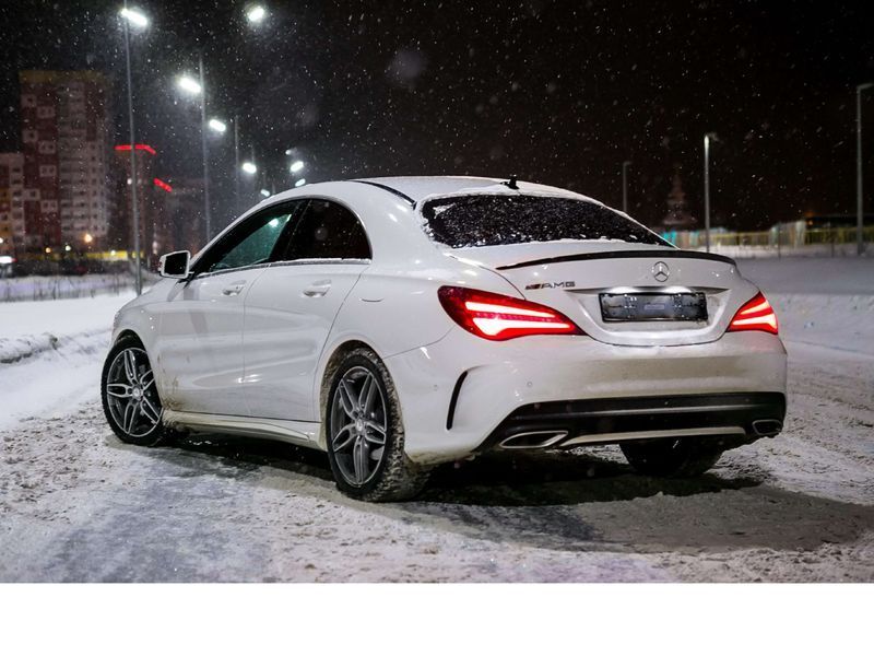 Спойлер на машину Mercedes CLA-class C117 2013-2017 черный глянец 428806 фото