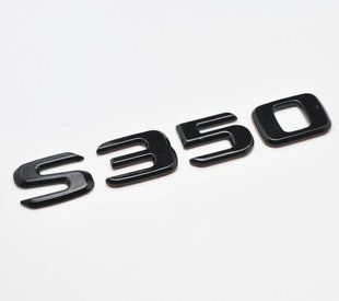 Автологотип емблема напис Mercedes S350 Black Package чорний глянець 416266 фото