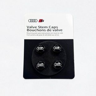 Колпачки на нипель с логотипом авто Audi чорного кольору 164310 фото