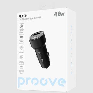 АЗП Proove Flash QC3.0 + PD 48W (чорний) 523314 фото