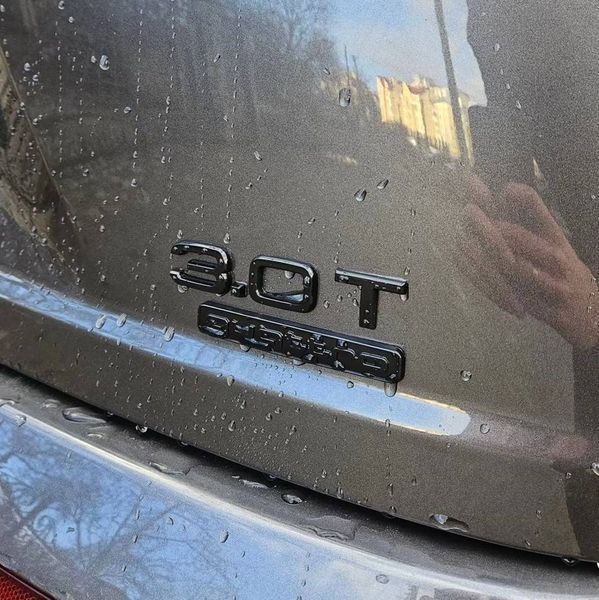 Автологотип емблема напис Audi Quattro 4G0853737 95мм чорна 403327 фото