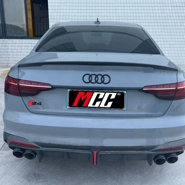 Спойлер на Audi A4 2015- стиль ABT аквапринт під карбон 414450 фото