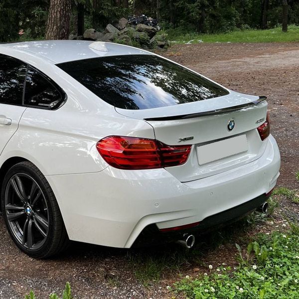 Спойлер на BMW 4 F36 Gran Coupe 2014-2019 стиль M4 чорний глянець 356240 фото