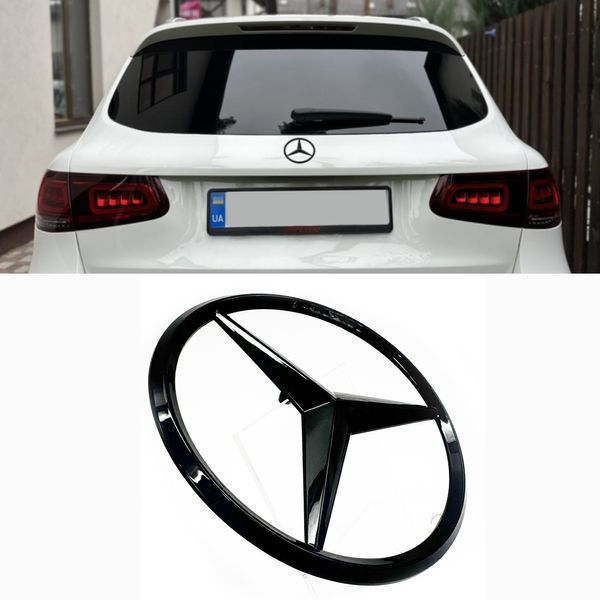 Задняя эмблема Mercedes-Benz GLC-class X254 2022- Черный глянец A2548170100 523023 фото