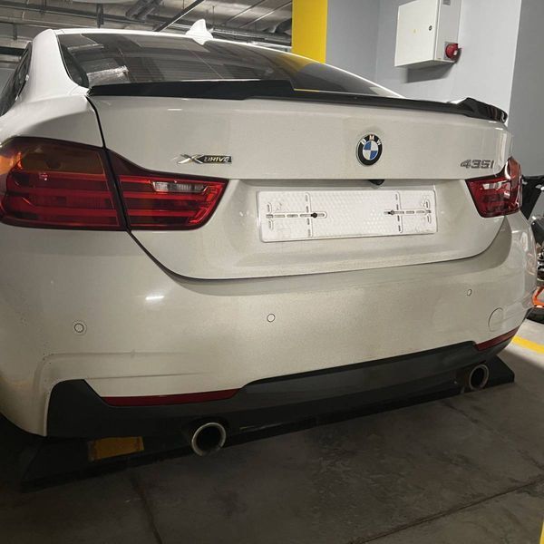 Спойлер на BMW 4 F36 Gran Coupe 2014-2019 стиль M4 чорний глянець 356240 фото