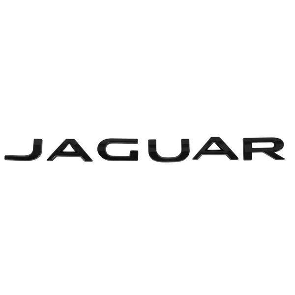 Автологотип шильдик эмблема надпись Jaguar Black 180мм черный глянец 416016 фото