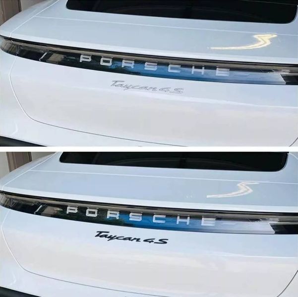Автологотип шильдик эмблема надпись Porsche Taycan Black черный глянец 423271 фото