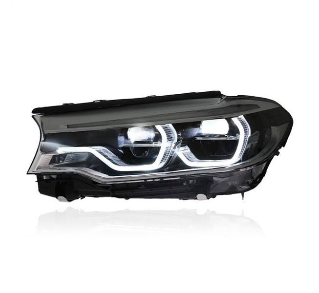 Передние фары на BMW 5 Series G30 2017-2020 FULL LED вместо оригинальных ксеноновых фар SY 430405 фото