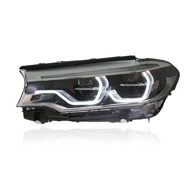 Передние фары на BMW 5 Series G30 2017-2020 FULL LED вместо оригинальных ксеноновых фар SY 430405 фото