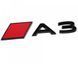 Автологотип емблема напис Audi A3 Tuning Exclusive Black Edition на кришку багажника з ромбом 430936 фото 2