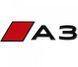 Автологотип емблема напис Audi A3 Tuning Exclusive Black Edition на кришку багажника з ромбом 430936 фото 1
