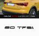 Автологотип емблема напис Audi 50 TFSI чорна на кришку багажника 241289 фото 5