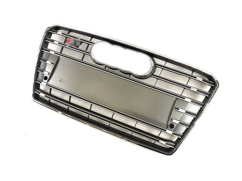 Решітка радіатора на Audi A7 2010-2014 стиль S7 Silver Chrome 427406 фото