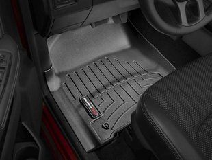 3D килимки для Dodge Ram 2013-2018 Crew Cab чорні передні WeatherTech 444781 46272 фото