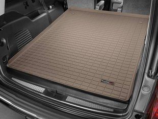Килимок у багажник для Cadillac Escalade ESV, Chevrolet Suburban, GMC Yukon XL 2015- бежевий зложений 3 ряд WeatherTech 41677 142101 фото