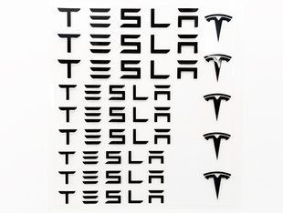 Наклейки на супорт Tesla чорні 521627 фото