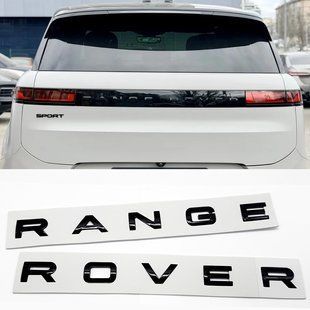 Автологотип шильдик эмблема надпись Range Rover, Range Rover Sport 2022- на кришку багажника чорний глянець 424037 фото