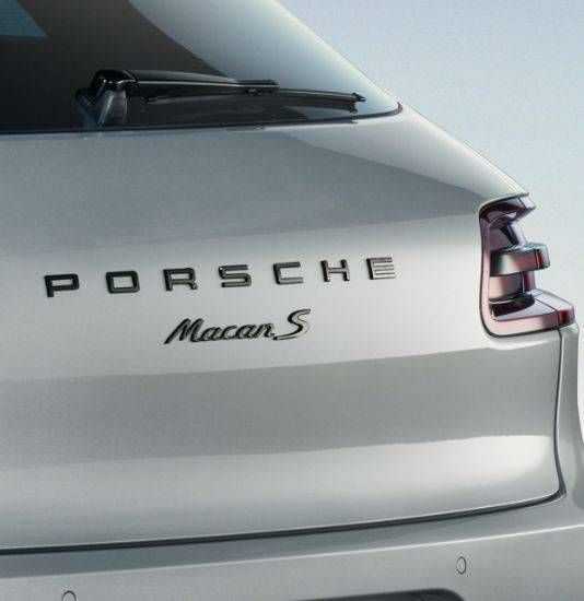 Автологотип емблема напис Porsche Macan Black чорний глянець 414651 фото