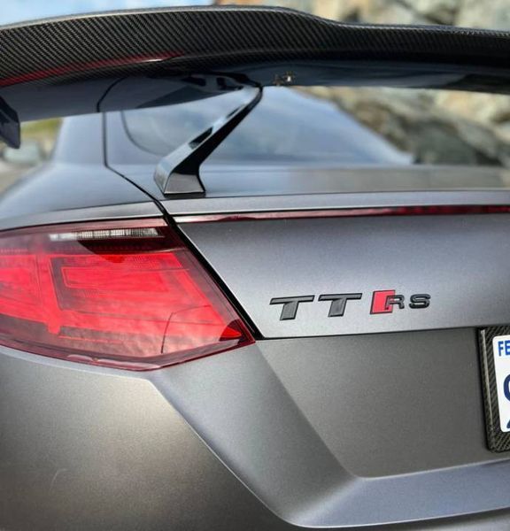 Автологотип шильдик эмблема надпись Audi TTRS Tuning Exclusive Black Edition на крышку багажника 425572 фото