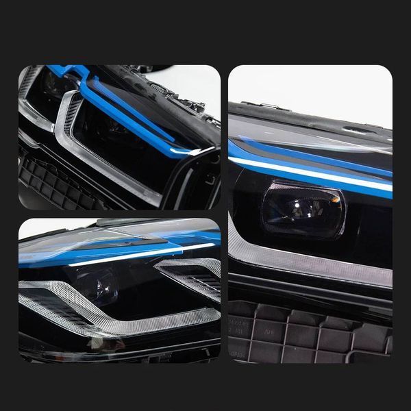 Передние фары на BMW 5 Series G30 2020-2024 FULL LED вместо оригинальных ксеноновых фар 430406 фото