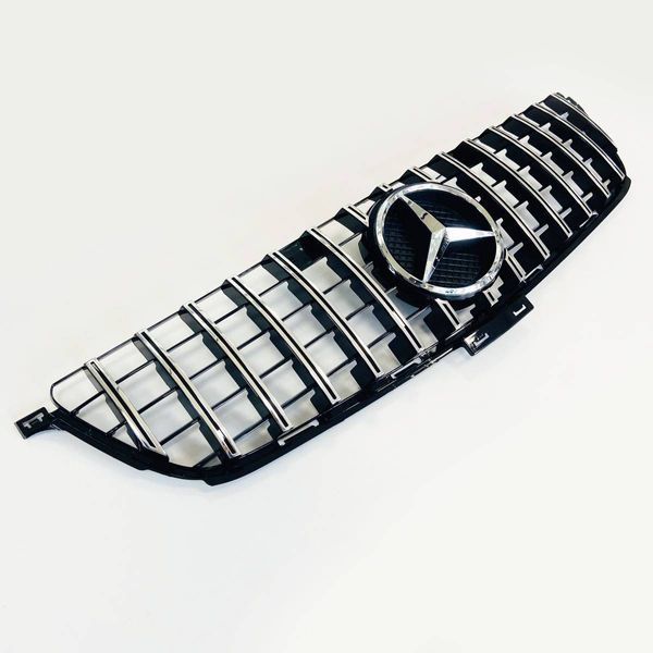 Решетка радиатора на Mercedes M-class W166 2011-2015 GT Chrome Black 427603 фото