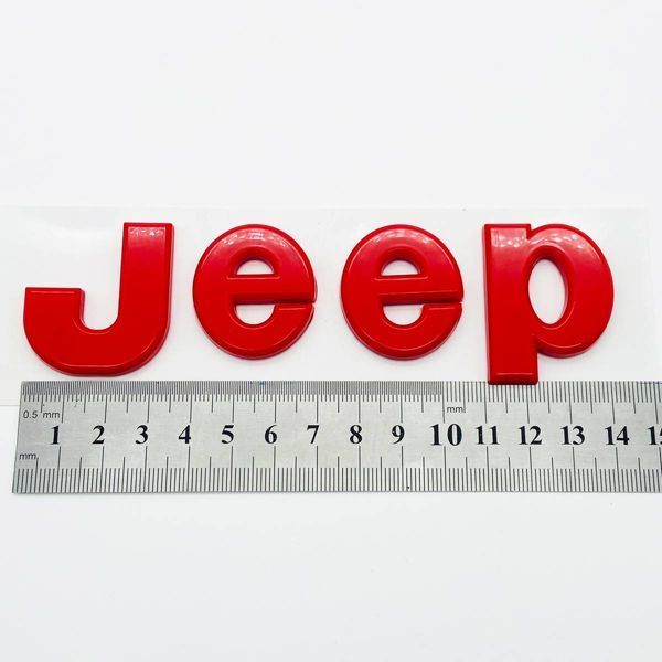 Автологотип эмблема Jeep Red 140x40 красный 423027 фото