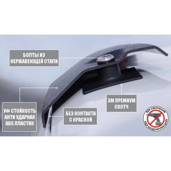 Дефлектор капоту на Dodge RAM 2019- структурний Textured Tough Guard TG6R19 229313 фото
