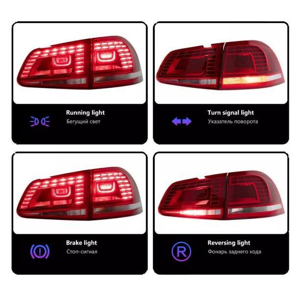 Задние фонари на Volkswagen Touareg NF 2011-2018 LED красные темные 430505 фото Задние фонари на Volkswagen Touareg NF 2011-2018 LED красные темные 430505 фото