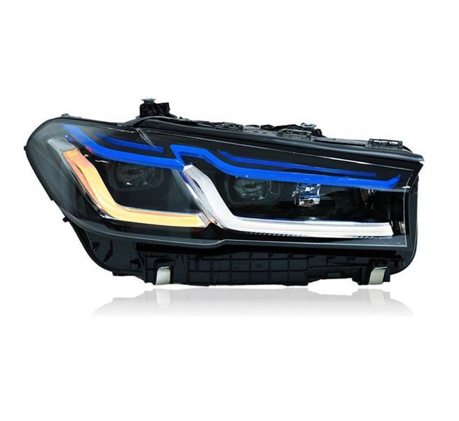 Передние фары на BMW 5 Series G30 2020-2024 FULL LED вместо оригинальных ксеноновых фар 430406 фото