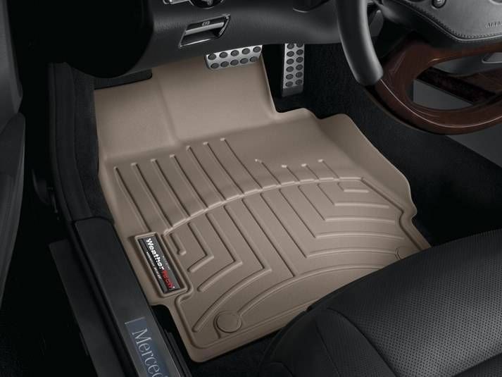 3D килимки для Mercedes S-class W221 2005-2013 бежеві передні WeatherTech 452521 46654 фото
