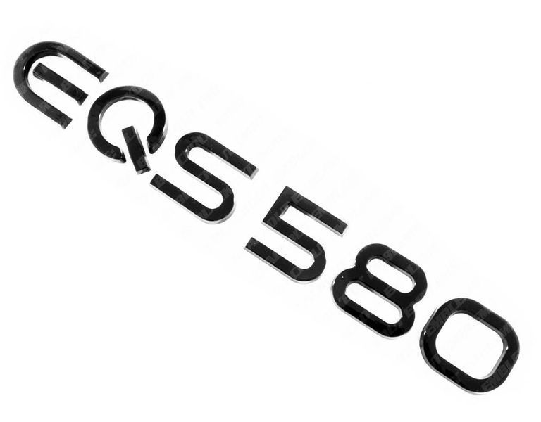 Автологотип емблема напис Mercedes EQS580 чорний глянець 430931 фото