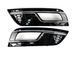 Решетки переднего бампера на Audi A4 B8 2011-2015 в стиле RS4 Chrome Black 429142 фото 2