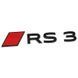 Автологотип емблема напис Audi RS3 Tuning Exclusive Black Edition на кришку багажника з ромбом 430937 фото 1
