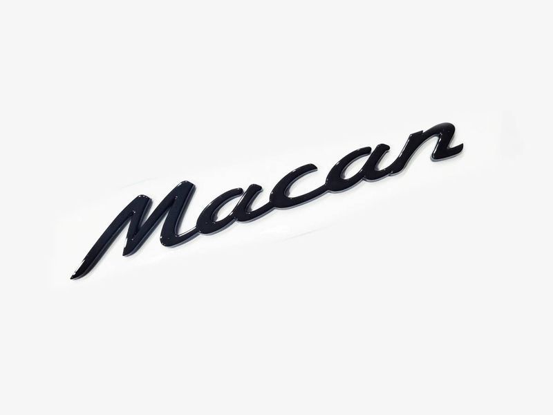 Автологотип емблема напис Porsche Macan Black чорний глянець 414651 фото