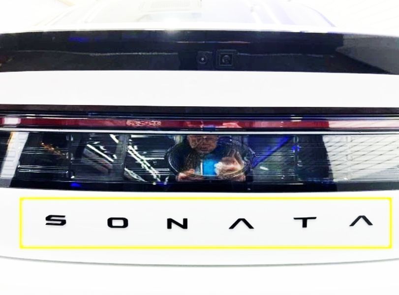 Автологотип емблема напис Hyundai Sonata 2022- Black Edition чорний глянець 522864 фото