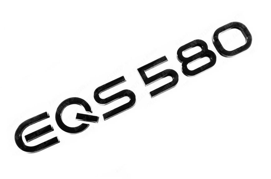 Автологотип емблема напис Mercedes EQS580 чорний глянець 430931 фото