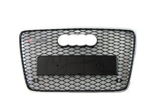 Решітка радіатора на Audi Q7 2005-2015 стиль RSQ7 Chrome Black 427354 фото
