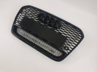 Решітка радіатора на Audi A6 C7 2011-2014 стиль RS6 Black quattro 241041 фото