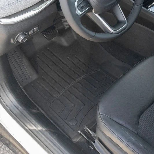 3D килимки для Jeep Compass 2017- чорні передні WeatherTech 4412051IM 521895 фото