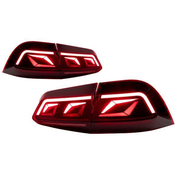 Задние фонари на Volkswagen Touareg NF 2011-2018 LED красный стиль CR 2018+ 430504 фото