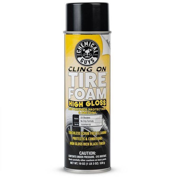 Піна для очищення шин 3 в 1 Chemical Guys Cling On Tire Foam High Gloss 3 in 1 Cleaner, Protectant, and Dressing 409723 фото