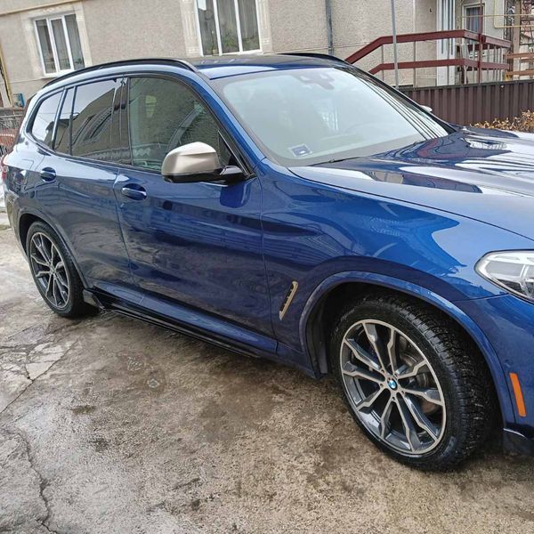 Лезвие на пороги Черный глянец на BMW X3 G01 2018-2022 года 521565 фото