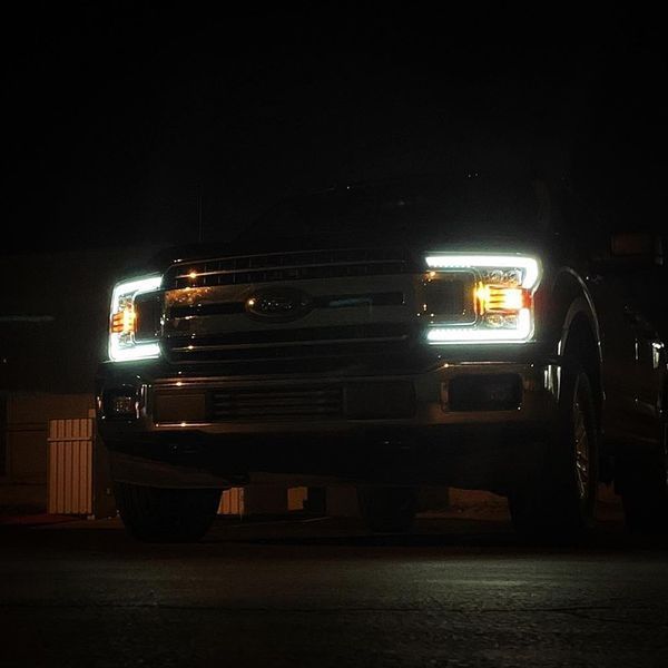 Альтернативная оптика передняя на Ford F-150 2018- Alpharex NOVA-Series LED Alpha-Black 242537 фото