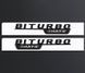 Автологотип емблема напис Mercedes Biturbo 4matic black x2 штуки комплект на крила 407927 фото 1
