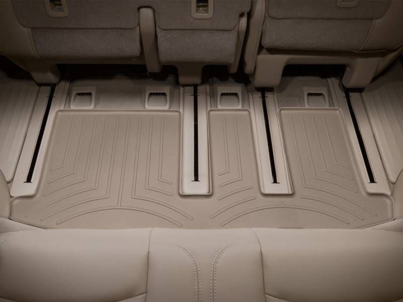 3D коврики для Infiniti QX60, JX, Nissan Pathfinder 2010- бежевые 3 ряд WeatherTech 454453 141460 фото