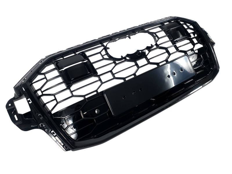 Решетка радиатора на Audi Q7 2020- в стиле RSQ7 Black под радары 430235 фото