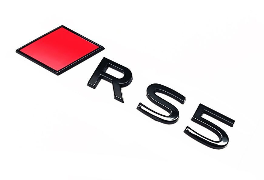 Автологотип эмблема надпись Audi RS5 Tuning Exclusive Black Edition на кришку багажника с ромбом 430938 фото