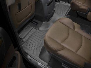 3D килимки для Cadillac Escalade ESV Bench seating, Chevrolet Suburban Bucket Seating 2015- чорні 3 ряд WeatherTech 446079 98145 фото